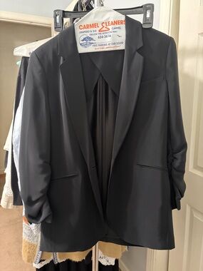 Elizabeth and James Black Relaxed Blazer